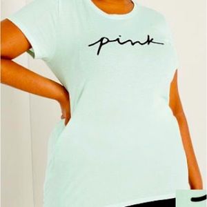 NWT Women’s Pink by Victoria’s Secret T Shirt Mint Green Size Large